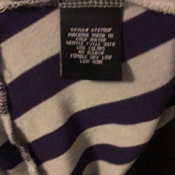 Purple and Gray Striped Dress - Picture 4 of 6